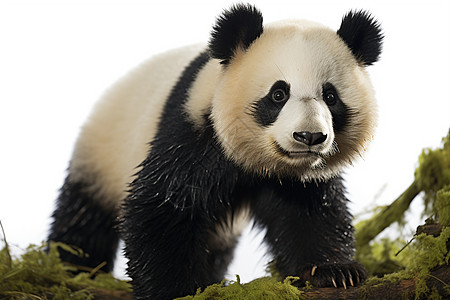 竹林中的可爱熊猫图片