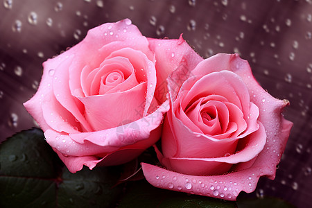 夏季花园中盛开的美丽玫瑰花朵图片