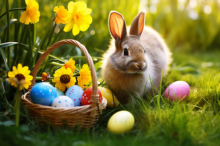 复活节可爱的小兔子图片