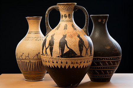 古典的古罗马陶艺品展示图片