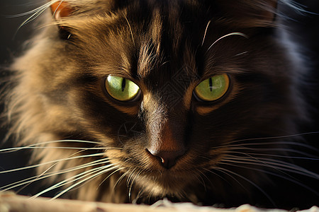 宠物猫咪的绿眼睛背景图片