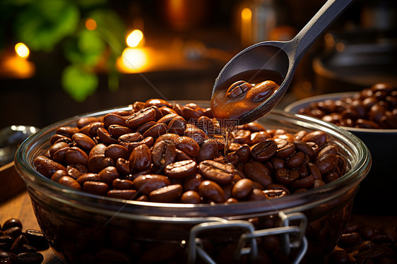 浓香咖啡豆的诱惑图片