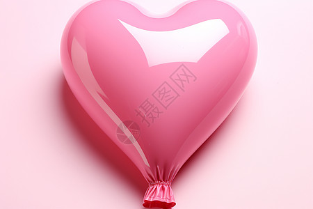 一个粉色心形气球图片