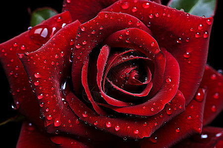 雨后的红玫瑰图片