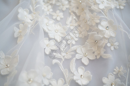 洁白花朵裙子背景图片