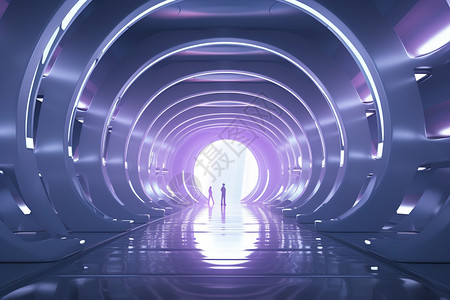 未来光影隧道图片