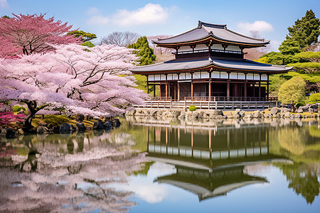 樱花和建筑图片