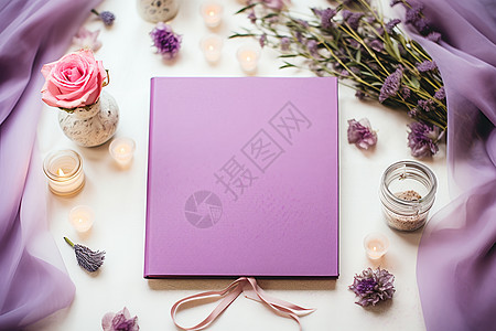紫色薄纱和相册图片