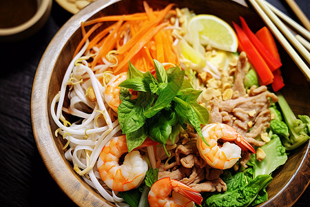 肥肠米线美味的越南米粉设计图片