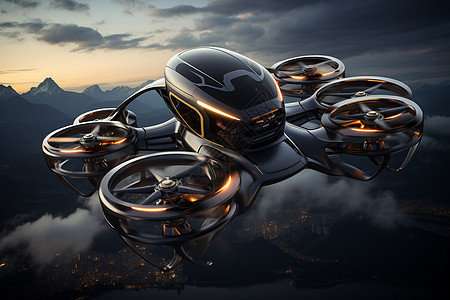 未来的飞行车背景图片
