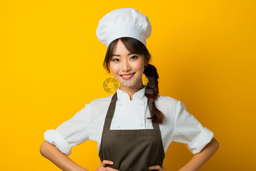 自信的女厨师图片