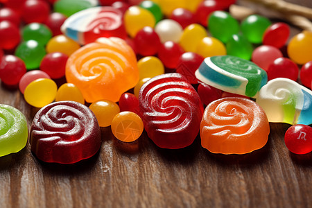 五彩斑斓的糖果高清图片