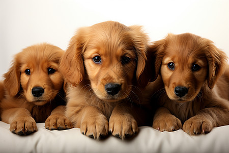 三只可爱的小狗图片