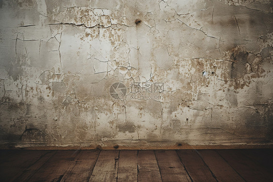 破旧的墙壁和地板图片