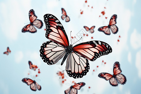 美丽飞翔的蝴蝶图片