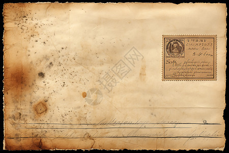 破旧的信封背景图片