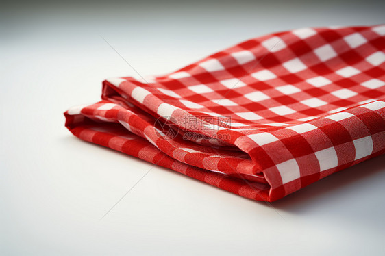 格纹棉布餐桌巾图片