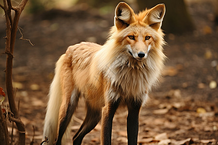 荒野森林中的狐狸图片