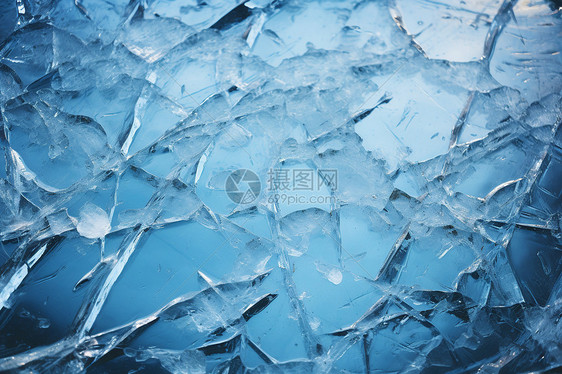 冰窗外冻结的冰渣图片
