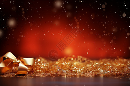 圣诞烛光金色闪烁的装饰背景