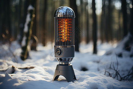 加热器冰雪中的小暖炉设计图片