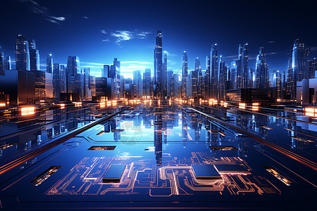 蓝光高科技城市设计图片