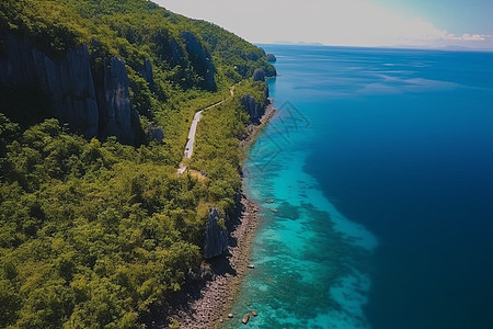 蓝海碧波绝美景色图片