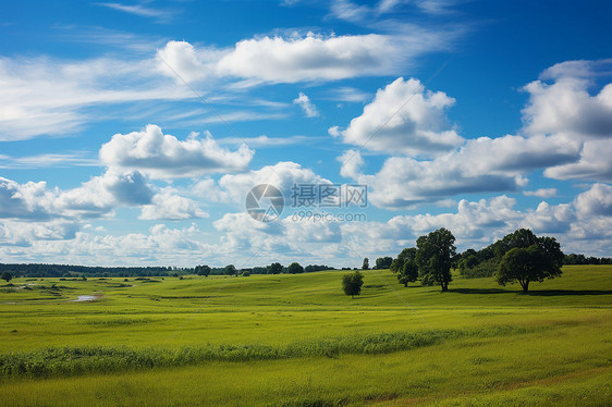 美景草地风景图片