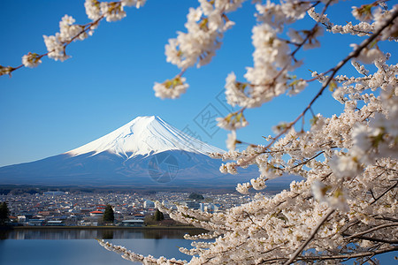 著名的富士山风景区图片