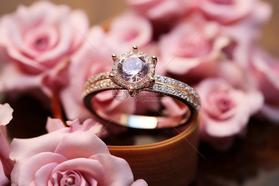 浪漫奢华的钻石结婚戒指图片