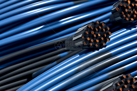 工业生产的电线电缆图片
