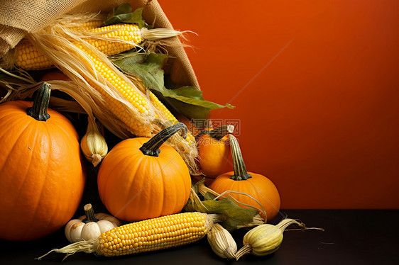 秋季丰收的农作物图片