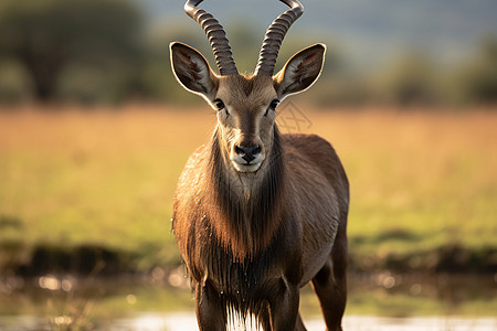 非洲草原的野生山羊图片