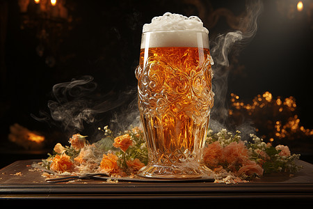 清爽的啤酒饮品图片