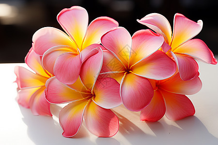 新鲜采摘的热带花朵图片