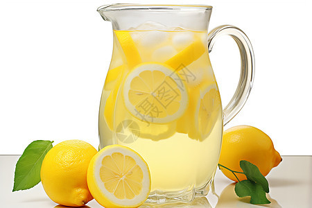 清凉解渴的柠檬水图片