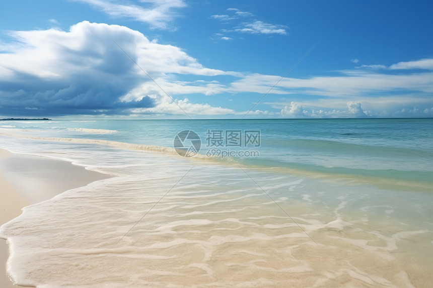 美丽的大海海浪景观图片