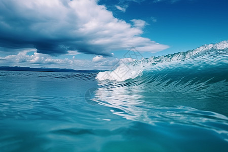 广阔无垠的大海浪花图片
