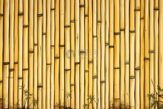 传统竹林墙壁背景图片