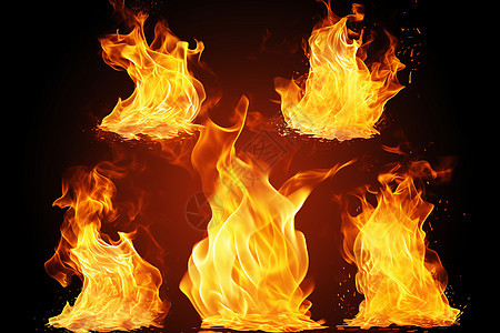 燃烧取暖的火苗图片