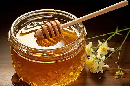 健康饮食的蜂蜜背景图片