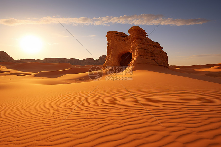 壮丽的撒哈拉沙漠景观图片
