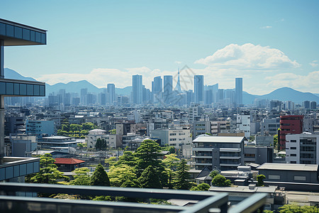 静谧的城市建筑背景图片