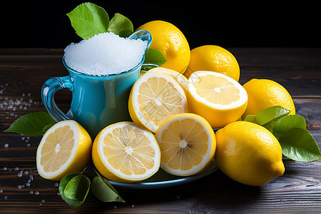 美味多汁的柠檬图片