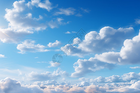 蓝天白云中飞翔图片