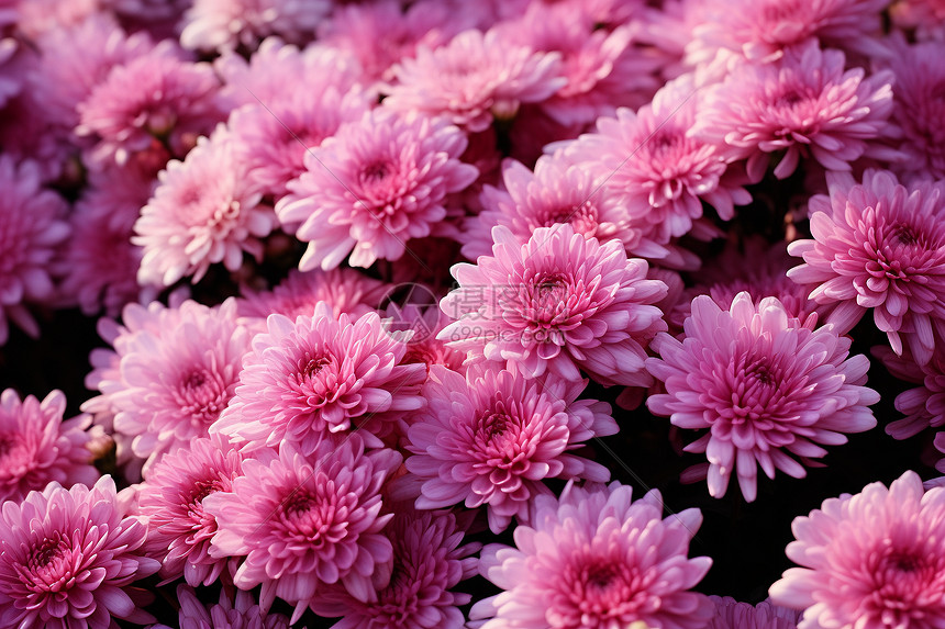 一束粉色花朵在绽放图片