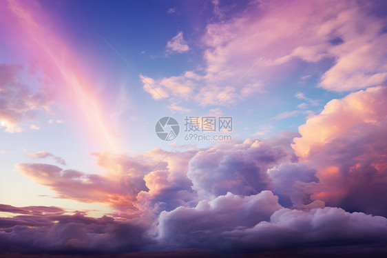 夏日彩云图片