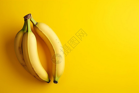 黄色背景上的香蕉水果图片