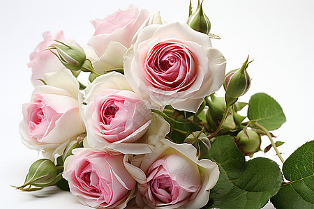 美丽绽放的粉色玫瑰图片