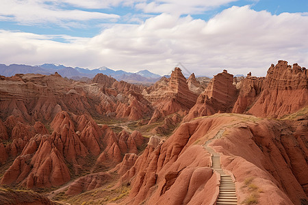 绝美丹霞地貌峡谷图片